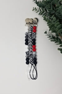Cow Print Collection Pacifier Clips