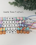 Tie Dyes & Giraffe Personalized Pacifier Clips