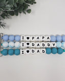 I love Papa/Daddy/Dad Pacifier Clips