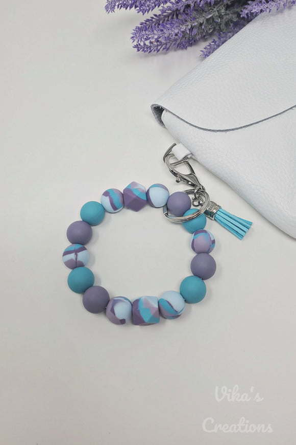 Mermaid Seaside Hexagons Wristlet