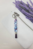 Mermaid Tie Dye Hexagon Keychain