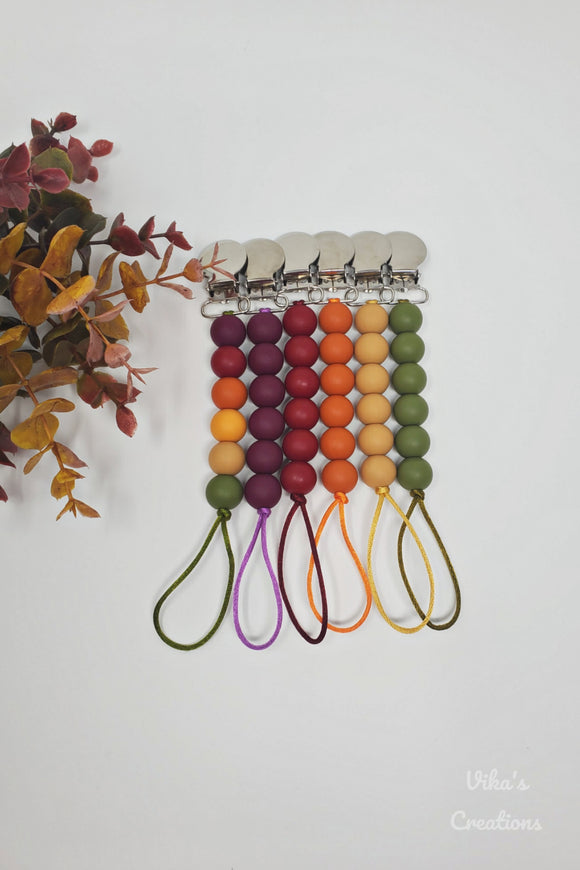 Autumn Mini Pacifier Clips