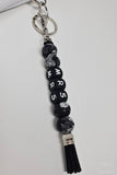 Mrs Black Flower Keychain