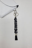 Mrs Black Flower Keychain
