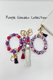 Purple Garden & Pink Keychain
